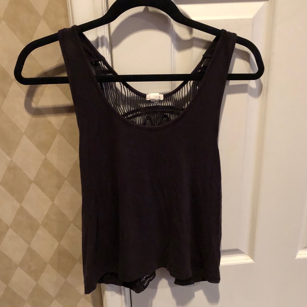 black tank with string design on back from Garage